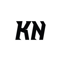 KN monogram logo design letter text name symbol monochrome logotype alphabet character simple logo