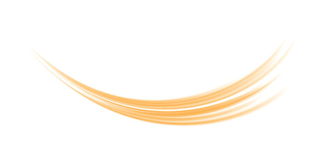 Elegant golden swirl on a white background. Shimmering yellow curl perfect for festive designs. Luxurious gold ribbon-like curve. Vector PNG for twirls, lines, curves, ropes, and stripe decorations. 