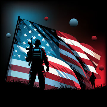 Standing for Memorial Day Remembrance