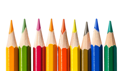 colored pencils on transparent background PNG