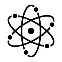 Atom  Vector Glyph Icon Design