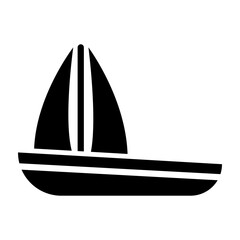 Sailboat  Vector Glyph Icon Design