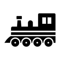 Train Engine  Vector Glyph Icon Design