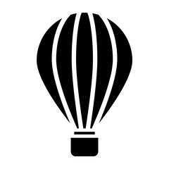 Hot Air Balloon  Vector Glyph Icon Design
