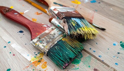 Obraz premium paint brush and paint