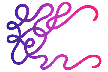 Abstract wavy pattern with line colorful shape. Vibrant abstract design featuring flowing, intertwined lines in purple and pink gradients, ideal for modern art, backgrounds, or creative projects