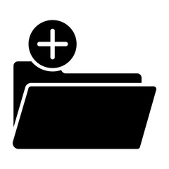 Fototapeta premium Create New Folder Vector Glyph Icon Design