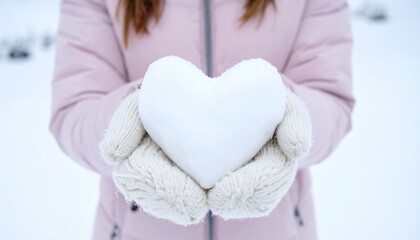 young woman holding a heart
