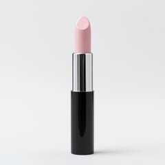 Fototapeta premium Single pink lipstick on a plain surface