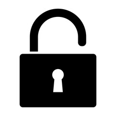 Lock Open  Vector Glyph Icon Design