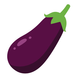 Fresh and Vibrant Eggplant on White Background for Culinary Illustrations and Design Projects