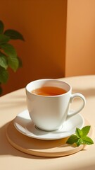 cup of tea with mint