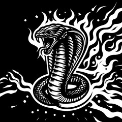Fototapeta premium cobra tattoo vector