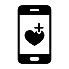 Medical App  Vector Glyph Icon Design