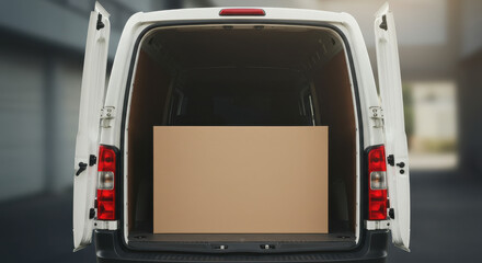 Delivery van with cargo box