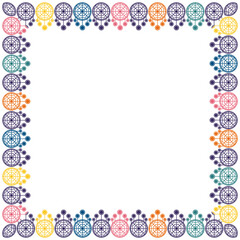 Dream catchers frame. hand drawn doodle amulets to protect sleep. Simple empty frame box