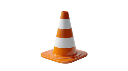 Traffic Cone on Duty: A striking, isolated image of an orange and white traffic cone, symbolizing safety and caution in a crisp, minimalist aesthetic.