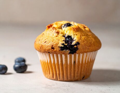 Close Up Of Blueberry Muffin