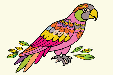 Parrot head designs on clean background. Macaw. Birds. Wildlife Animals.