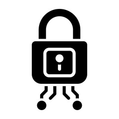 Quantum Computer  Vector Glyph Icon Design