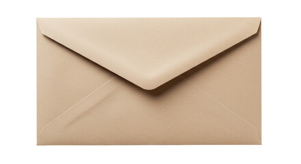 Isolated Beige Envelope in Closed Position for Mailing