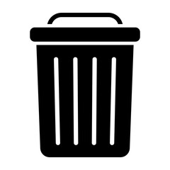 Waste Bin  Vector Glyph Icon Design