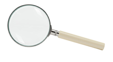 Isolated Classic Magnifying Glass with Light Handle