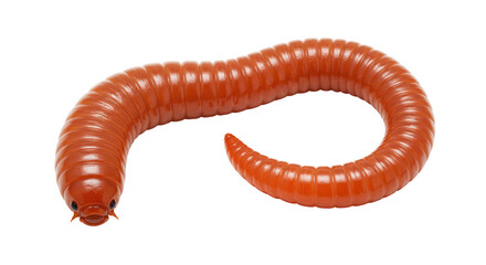 Isolated Brown Millipede Insect Crawling Bug