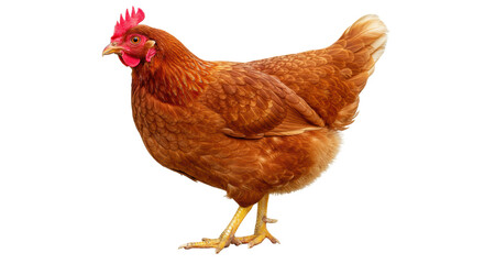 Isolated Brown Hen
