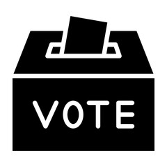 Envelope with Ballot  Vector Glyph Icon Design