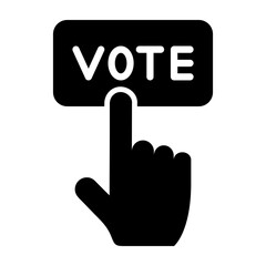 Vote Button  Vector Glyph Icon Design