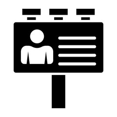 Billboard  Vector Glyph Icon Design