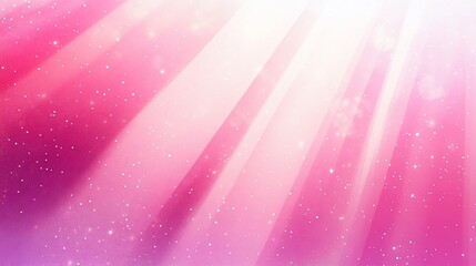 Radiant pink light beams with shimmering stars, a dreamy ethereal backdrop