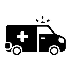 Ambulance  Vector Glyph Icon Design