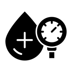 Fototapeta premium Blood Pressure Vector Glyph Icon Design