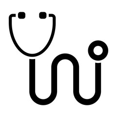 Stethoscope  Vector Glyph Icon Design