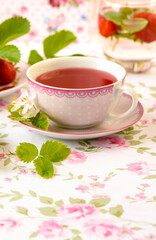 cup of tea with rose