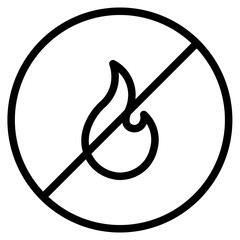 Obraz premium No fire icon in vector illustration