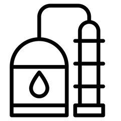 Distillation icon in vector illustration