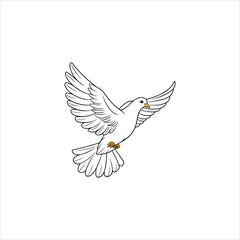 vector illustration of a flying bird