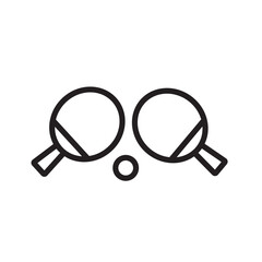 illustration Bet is a racket or bat in the sport of table tennis made of wooden boards and coated with rubber, sports. solid icon glyph
