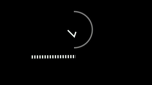 Glitch loading bar. Animation of cyberpunk style loading bar with glitch effect. Futuristic uploading progress bar with distortion effect isolated on black background. Loading screen cyberpunk style.