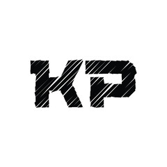 KP monogram logo design letter text name symbol monochrome logotype alphabet character simple logo