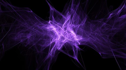 Abstract purple design on a black background.