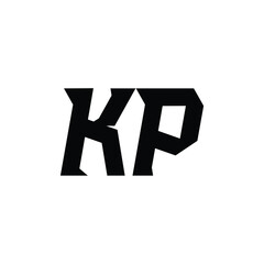 KP monogram logo design letter text name symbol monochrome logotype alphabet character simple logo