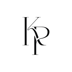 KP monogram logo design letter text name symbol monochrome logotype alphabet character simple logo