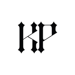 KP monogram logo design letter text name symbol monochrome logotype alphabet character simple logo