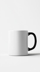 Obraz premium Minimalist Blank Coffee Mug Design for Customization and Branding