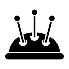 Pin Cushion  Vector Glyph Icon Design