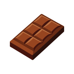 Chocolate bar vector illustration. Sweet, dessert, cocoa, snack, candy, food, treat, confectionery, sugary, delicious.

